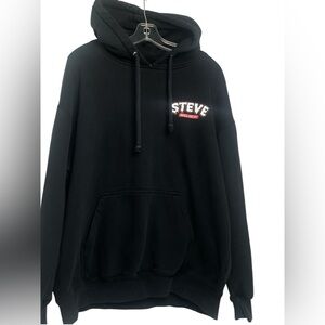 Full Send Steve Will Do it!!!  Garbage Pail Kid Black Graphic Heavy Hoodie Sz XL